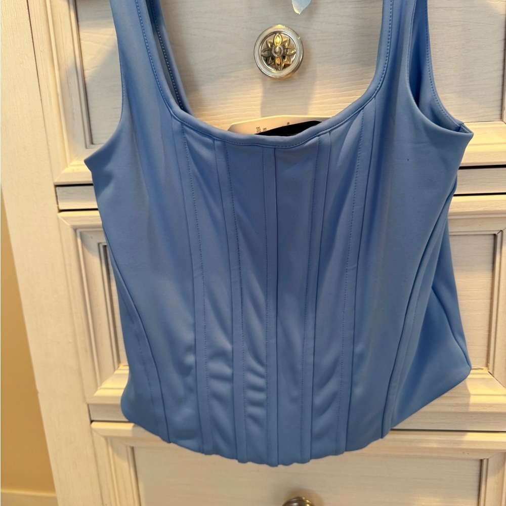 Express Light Blue Corset Top